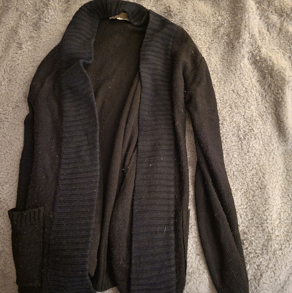 Large black knit sweater